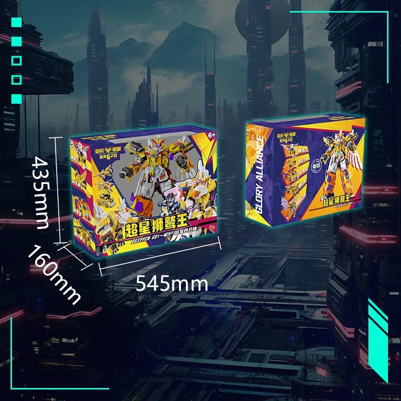 4 في 1 Glory Alliance 6 Transform مجتمعة روبوت الميكانيكية عمل أرقام اللعب GRIFFN REX-NOVA Shapeshifting League مركبة مشوهة