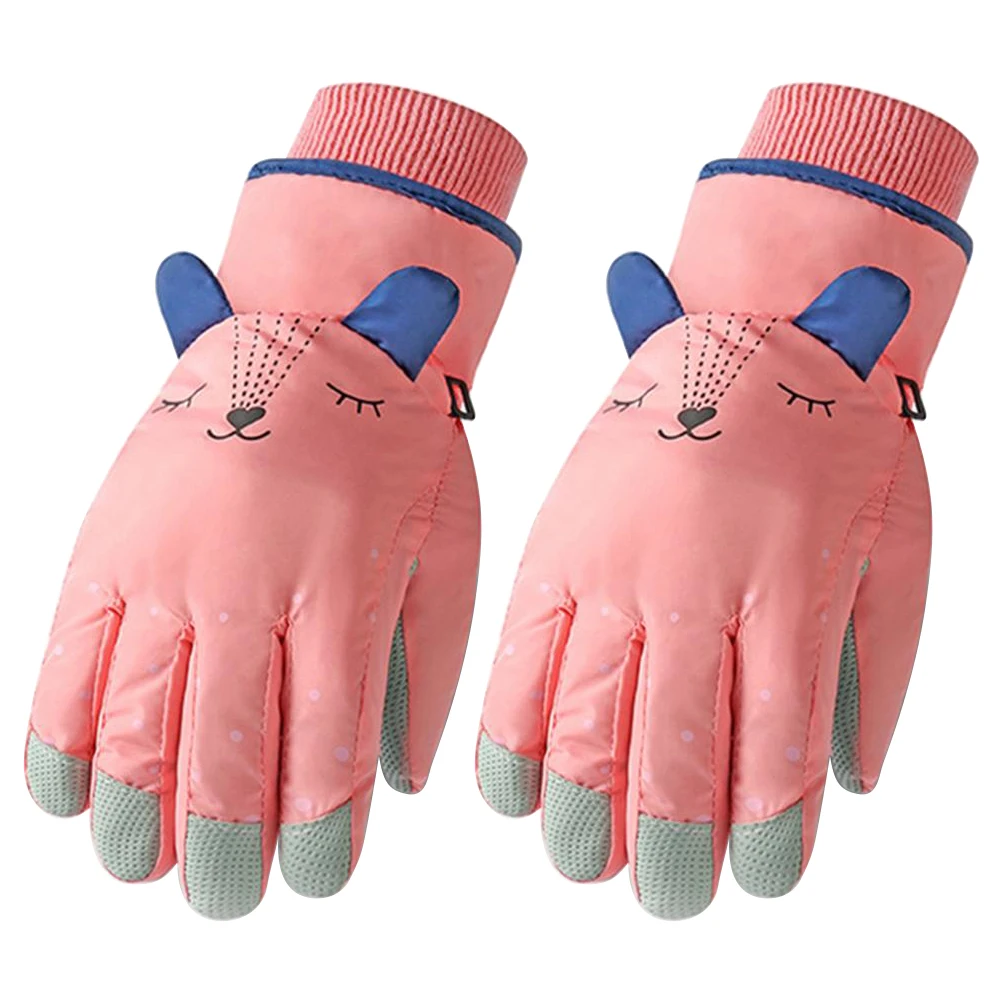 子供用冬用スキー手袋防水防風ノンスリップ冬用暖かい手袋子供用スキーミトン女の子男の子用