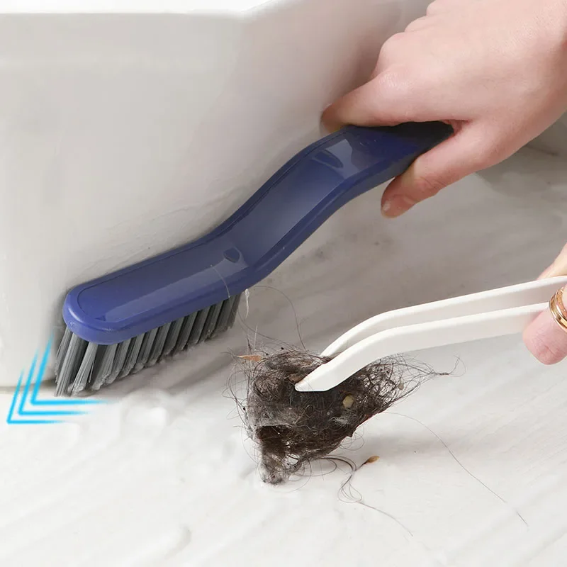 

Efficient Bathroom Cleaning Brush with Ergonomic Handle and Strong Bristles Innovative 2-in-1 Bathroom Cleaning Brush