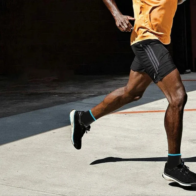 WRELS 1/2/3 Paar Sportsocken, elastische Knöchel-Kompressionssocken für Herren und Damen, niedrig geschnitten, verdickte Ferse, rutschfest, für Radfahren und Laufen – Detail 9