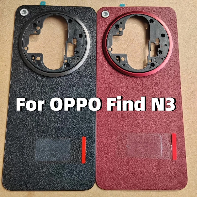 Back Cover Shell For OPPO Find N3 5G CPH2499 Rear Battery Glass Door Lid Case Phone Housing + Camera Lens Replacement