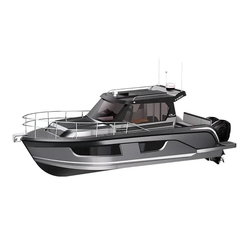 Sports fishing boat 9m center console boat with motor 8 passengers Chinese luxury yacht aluminum boat