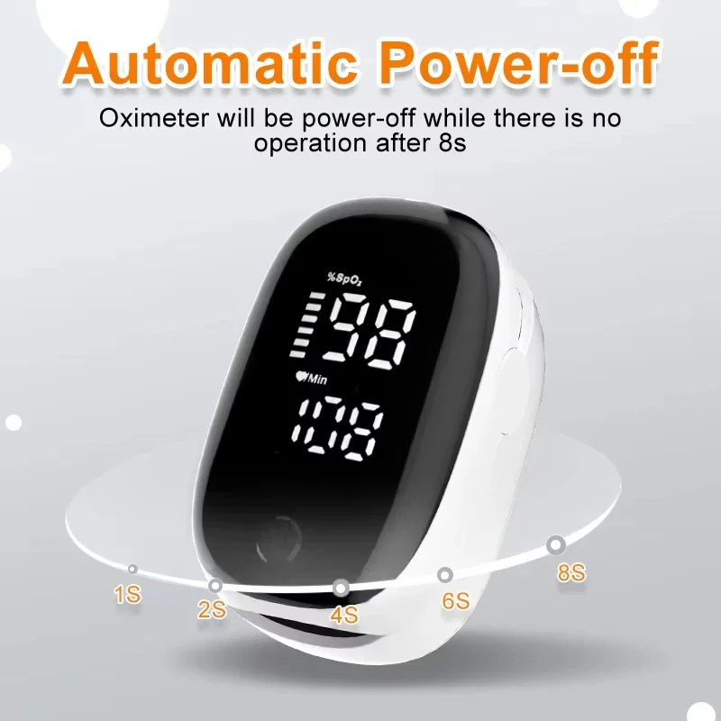 Portable Fingertip Oximeter Heart Rate Meter Pulse Blood Oxygen Saturation OLED Screen Digital Tube Practical Monitor