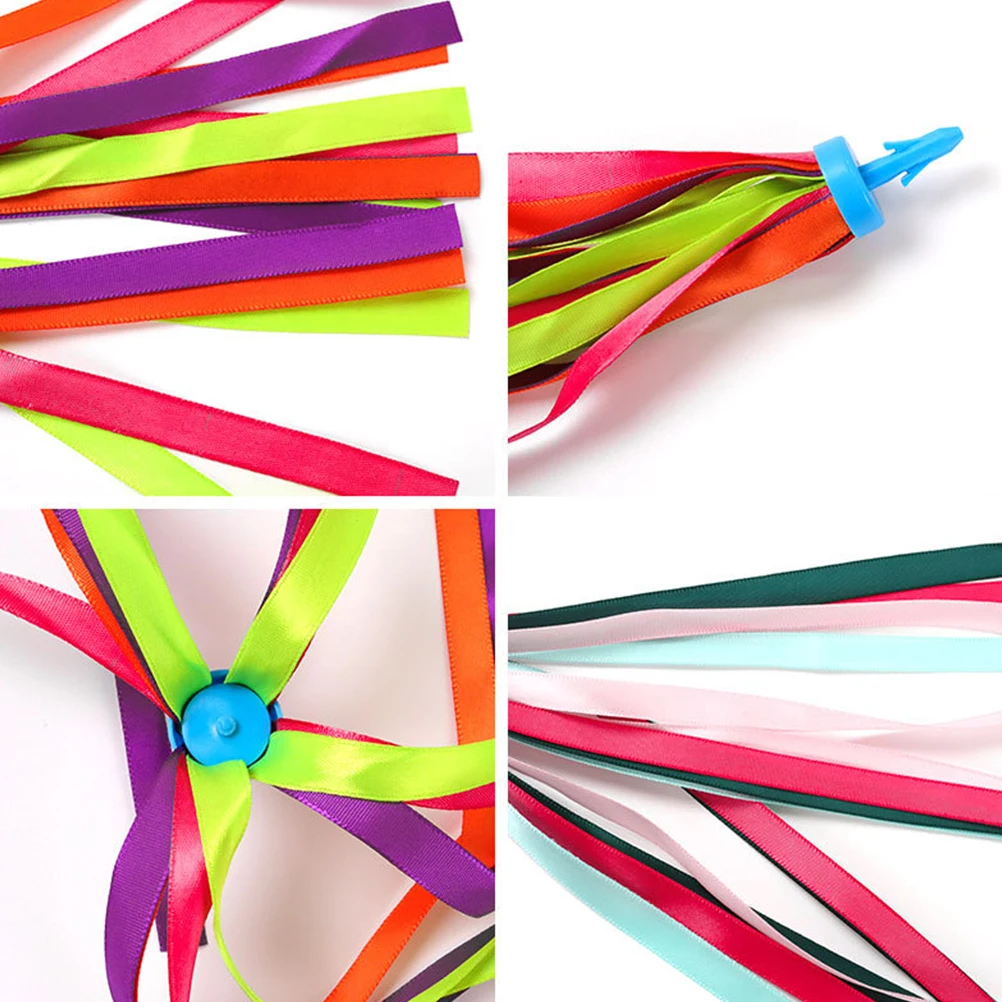 

3 Pairs Colorful Cloth Streamers Balance Car Accessories Bike Handlebar for Bikes Boys