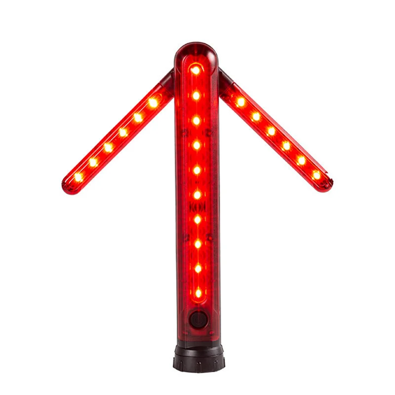 【Must-Haves】2X Traffic Stick, Led Traffic Safety Batons, Signal Emergency Road Flares, Extendable Blade Handheld Led Warning Lig