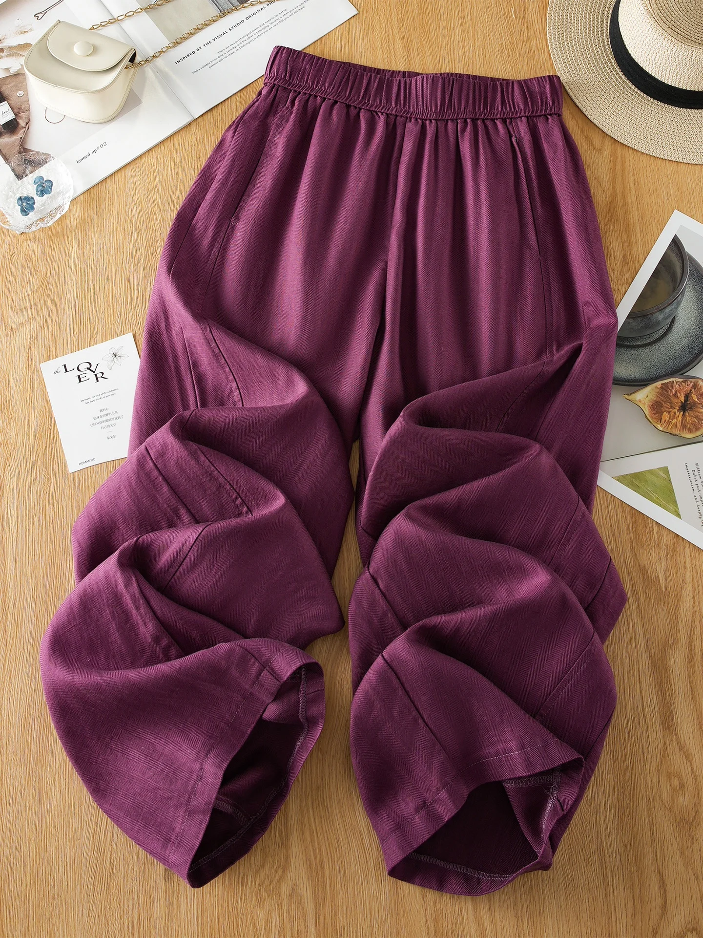 

High Waist Wide Leg Knife Pants Women's Summer Thin New 2026 Loose Casual Straight Sun Protection Linen Pants