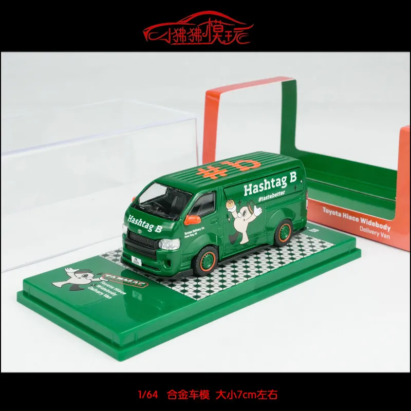TW 1:64 Toyota Hiace, die-cast alloy model, men's gift, adult static collection piece, festive creative gift.