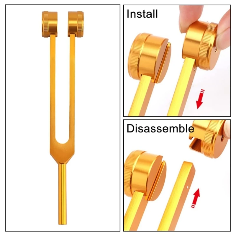 Diapason grado medico 128Hz, pesi fissi, non magnetico, leggero, portatile, resistente alla corrosione