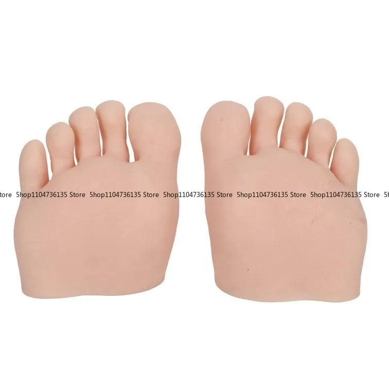 1 Pair of Silicone Foot Models, Manicure Training Shows Fake Half Foot Pedicure Practice Silicone  Model