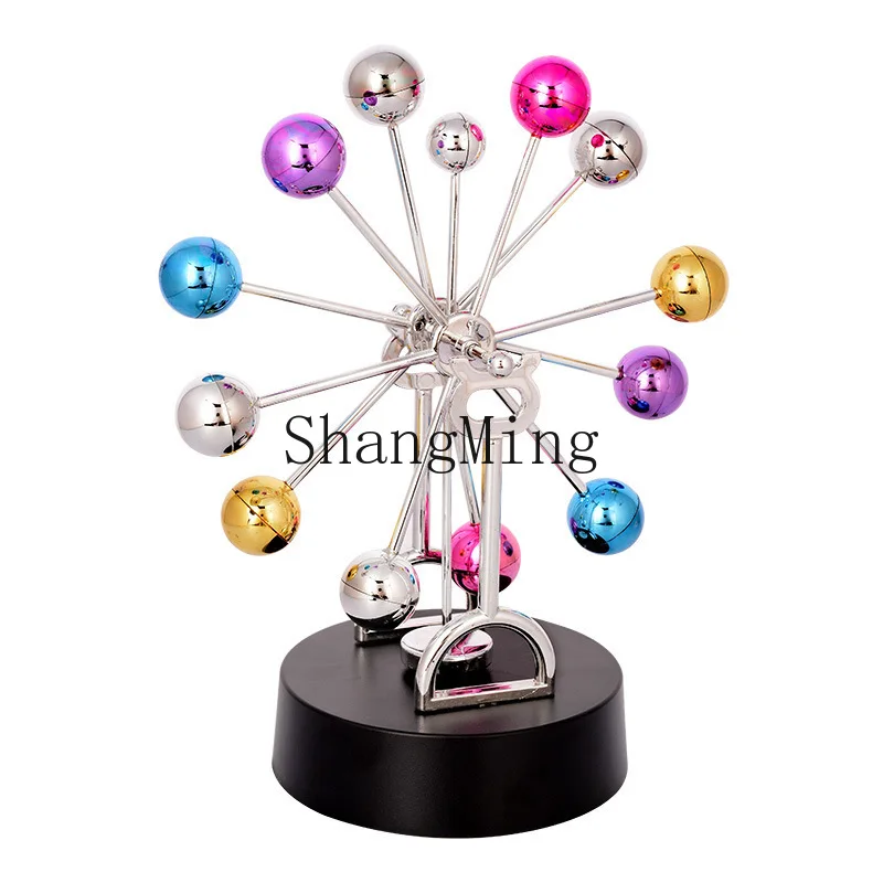 DSA Creative Ferris Wheel Color Ball Magnetic Permanent Motion Instrument Rocker Permanent Motion Instrument Model Office