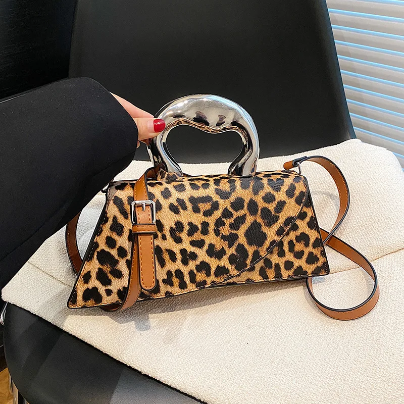 Luxurious Leopard Print Small Flap Bags For Women Fashion Designer Handbags Autumn Winter New Female Shoulder Crossbody Bag