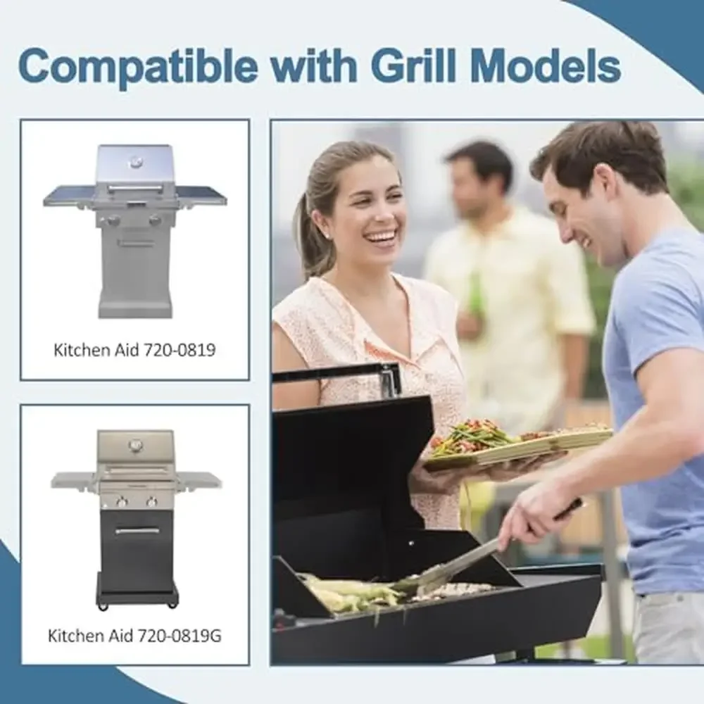 

720-0819 Grill Parts Kit Grates Flame Tamers Burners Stainless Steel Perfect Fit 2 Burner Gas Grill BBQ Upgrade Kit