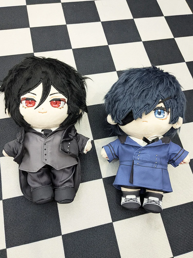 

Black Butler Plush Toy Sebastian Michaelis Ciel Phantomhive 20cm Dress-up Doll Clothes Changeable DIY Gift for Fans Birthday