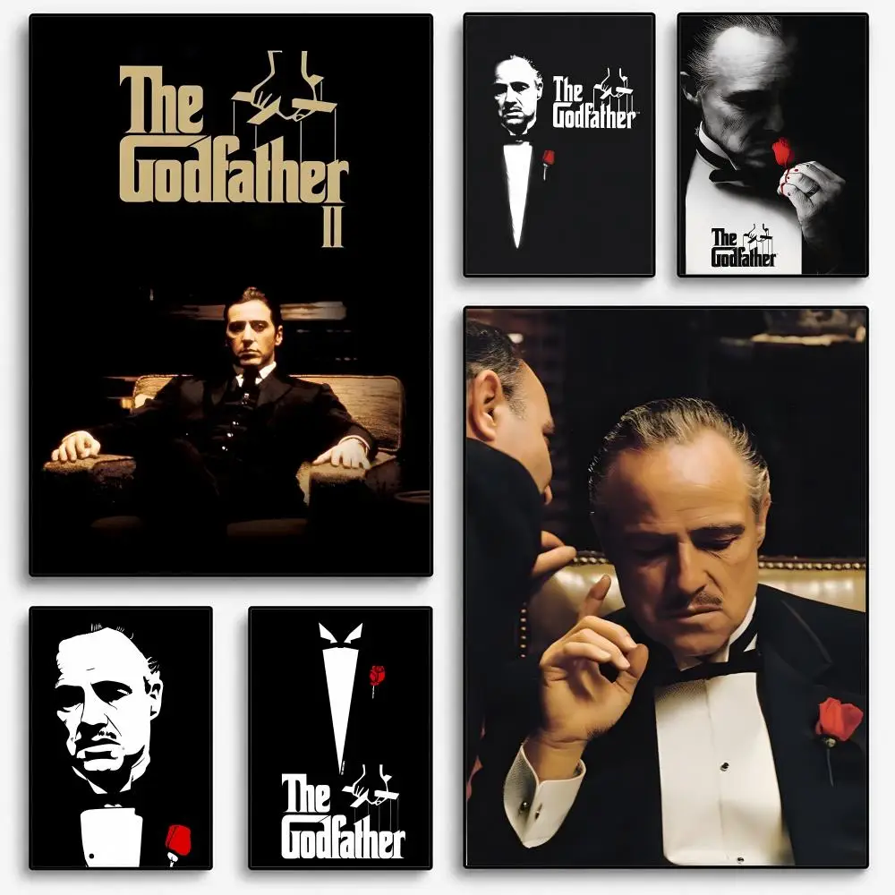 Classic Movie Gangsters The Godfather Poster Room Home Decoration Interior Wall Art Printing Garage Posters Gift