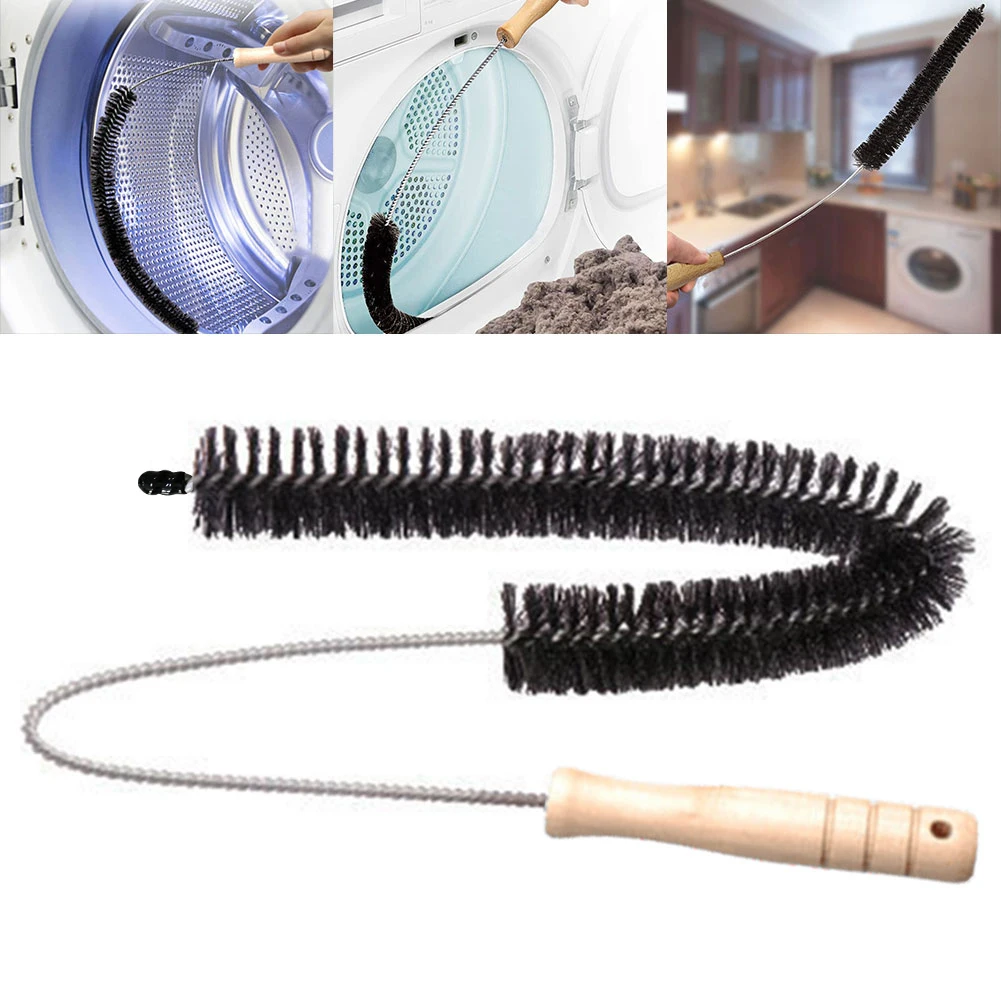 27 Inch Trap Cleaner Brush Long Handle Flexible Dryer Duct Cleaning Brush Radiator Cleaning Brush for Easy Cleaning