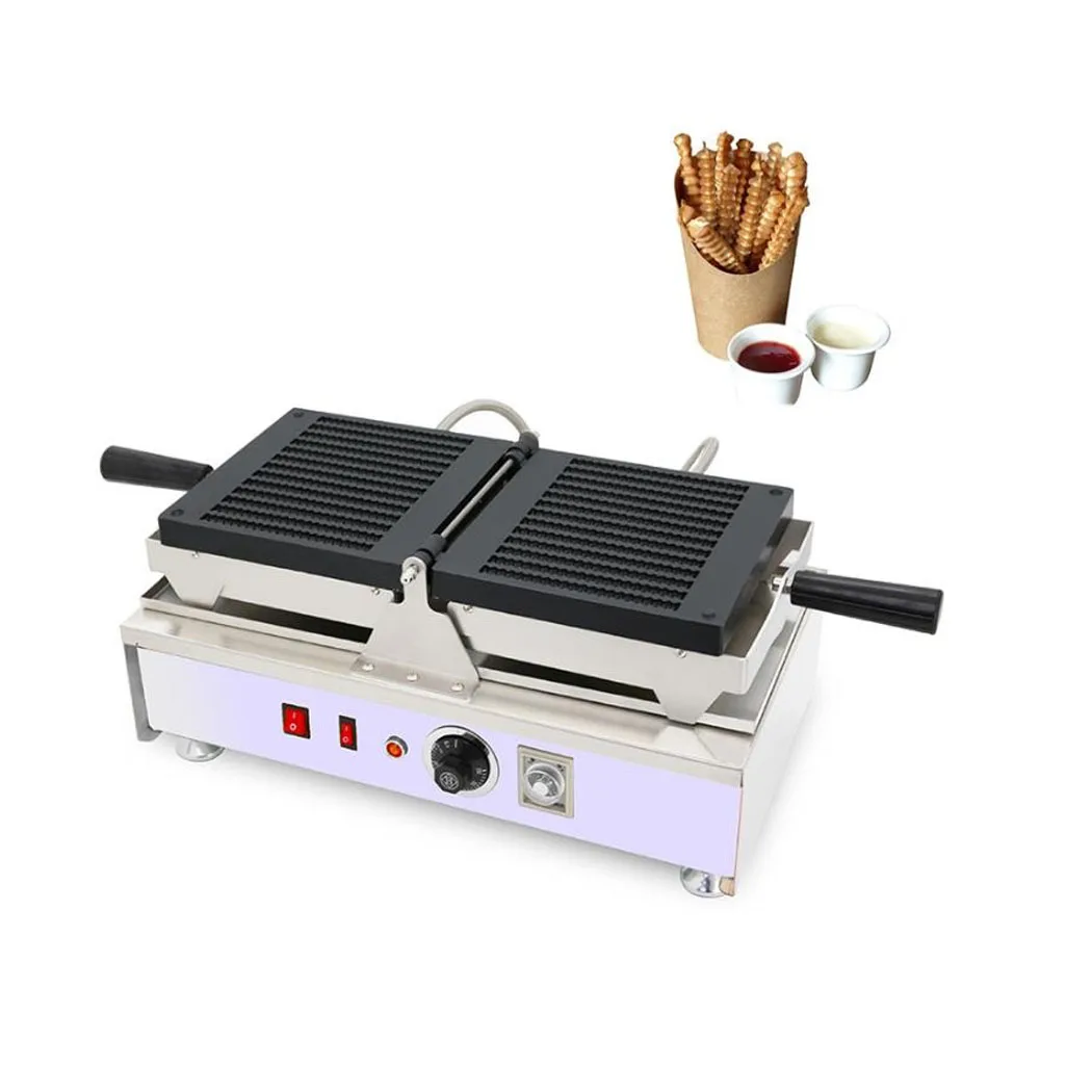 Pommes Frites Waffel Pommes Maker Elektrische Waffel Stick Maker Maschine Bäcker Eisen Edelstahl Waffel Pommes