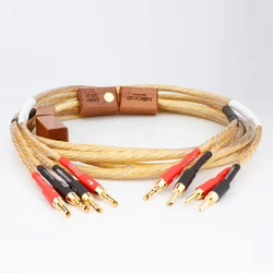 High Quality Nordost ODIN 2 Gold Hifi Speaker Cable Banana Plug Biwire Electric  for Amplifier CD Loud Speaker Wire Audio Line