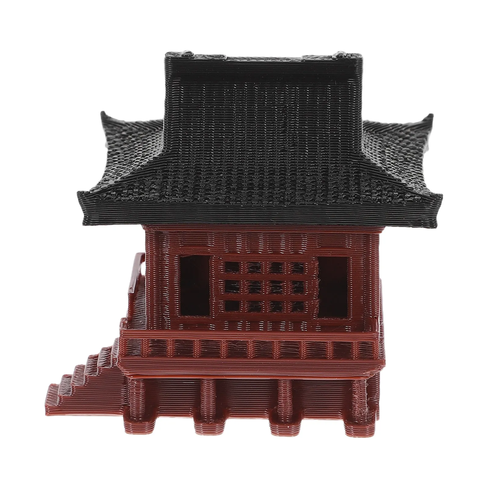 Miniature Chinese Style Pavilion Ornament for Garden Aquarium Zen Bonsai Sand Table Decor Landscaping Pavilion Statue Fish Tank