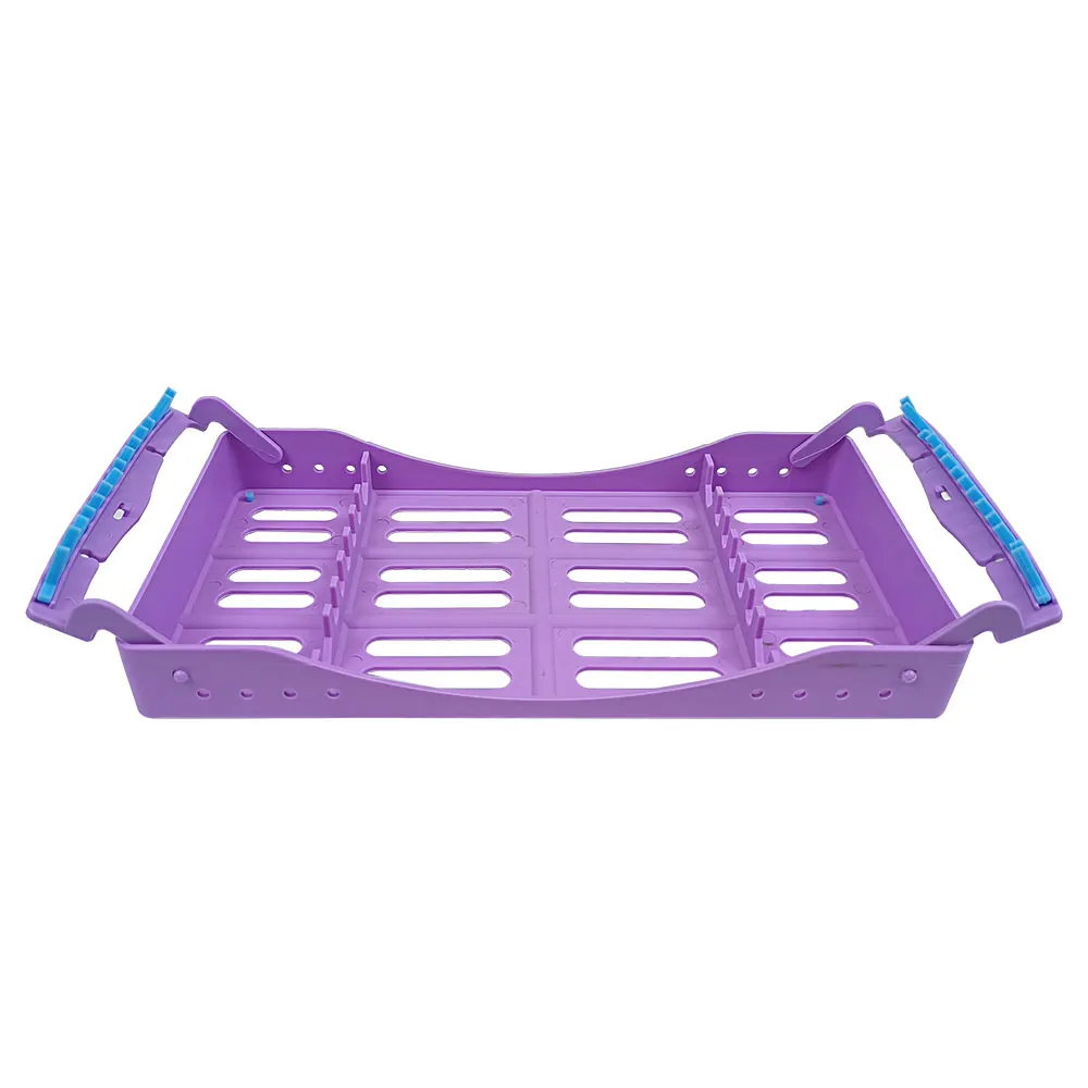 1pc 7 Holes Dental Disinfection Tray Holder Rack Plastic Sterilization Box For Instruments Filling Spatulas Plate Dentistry Tool