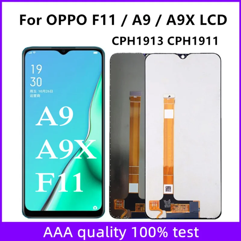 

6.53" For OPPO F11 / A9 / A9X LCD Display CPH1913 CPH1911 Touch Panel Screen Digitizer Assembly Replacement