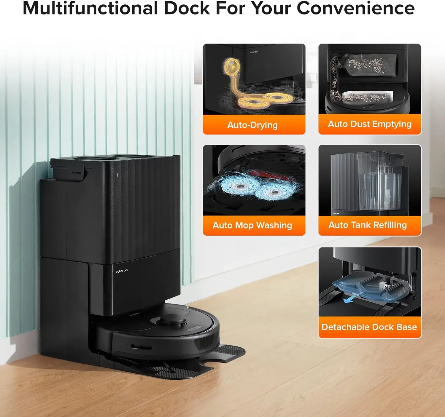 Robô Vácuo e Pacote De Saco De Pó Descartável, Roborock Q Revo