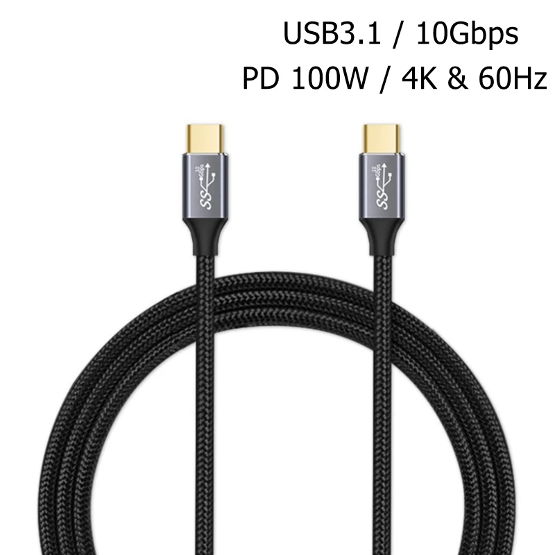 USB 4.0 20Gbps Thunderbolt 3 USB C to C Cable PD 100W 5A Fast Charging USB Type C to C Cable 8K 4K Cable For Macbook Pro 1/2/3m