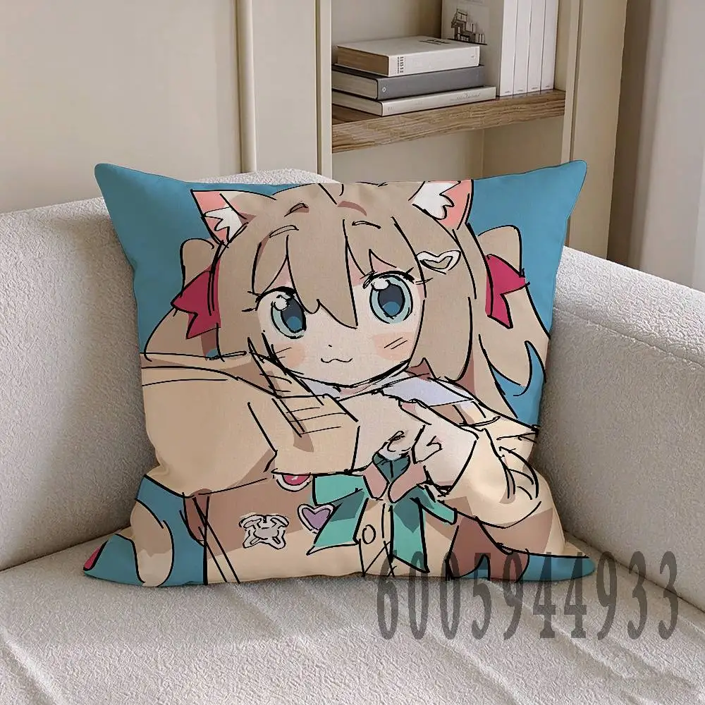 Vtuber Evil Neuro SamaPillow Cover Home Decor Art Design Decor Pillowcase Cushion Cover for Bed Sofa Living Room, Indoor Outdoor