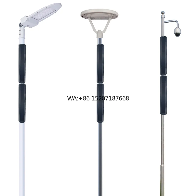Directly on the Street Light Pole for Solar Pole  Wifi Modular Solution Cylinder Solar Pane System Tube Panel
