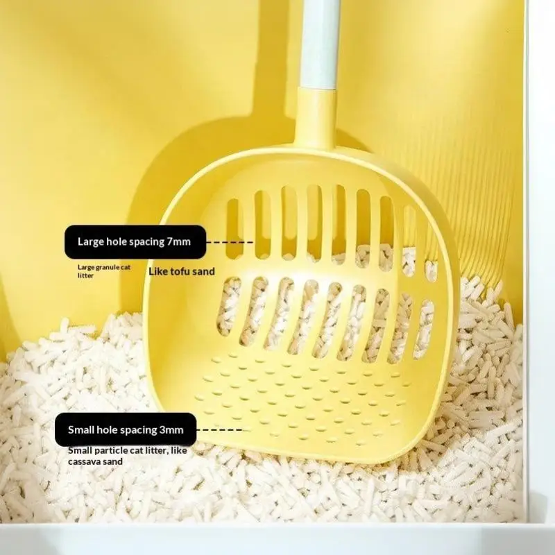 New Extended Long Handle Cat Litter Scoop Large Size Small Hole Cat Sand Shovel Special Cleaning Tool for Cat Litter Box