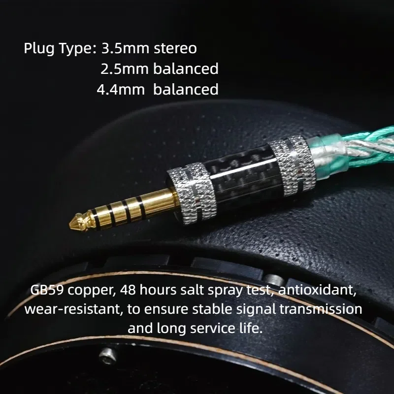 XINHS XH15 Glowing Emerald 8-Cores 7N OCC Gold Plated Silver