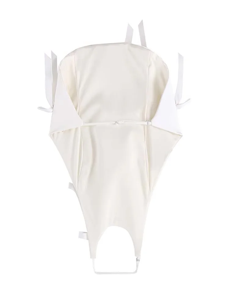 

HH Women Chic Bow Decorated Halter Neck Top Sexy Sleeveless Backless Short Top Female Summer Fashion Solid Slim High Street Top