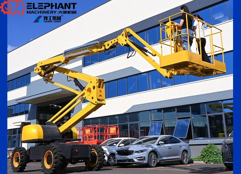 Higher Cost Performance Electric Motorized Articulating Boom Lift Rotating Platform Scalable Lift 15.8m Working Height 230kg