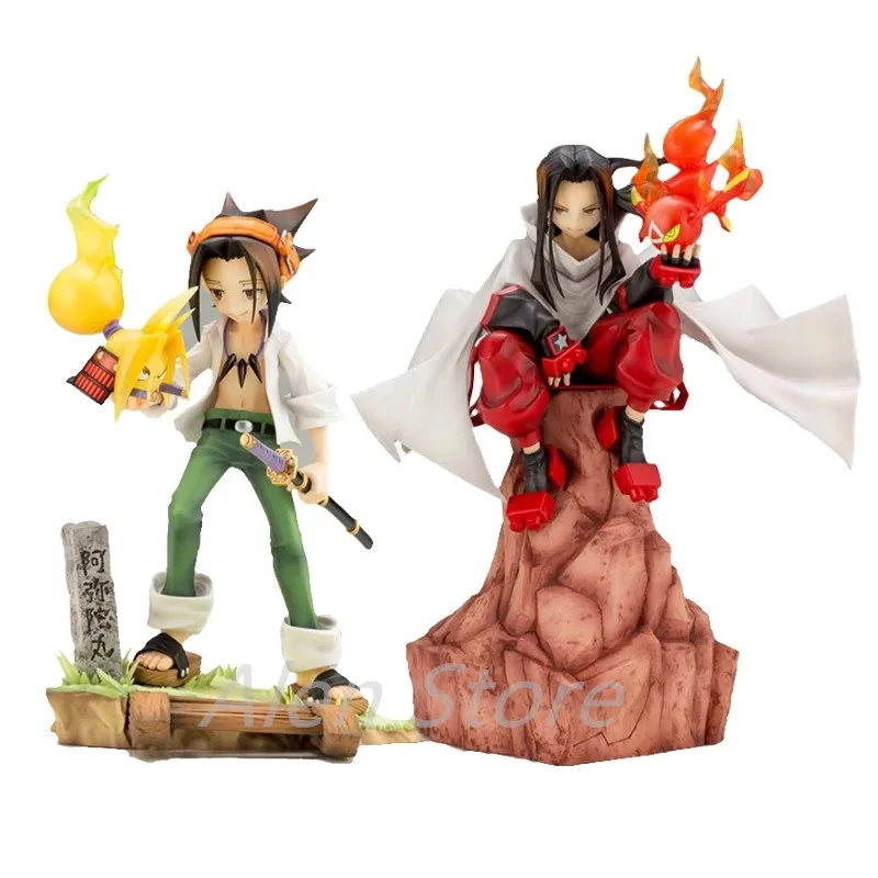 

17-20cm ARTFX J Anime Shaman King Yoh Asakura Haou Asakura 1/8 Scale Boxed PVC Action Figure Collection Model Doll Toys Gift