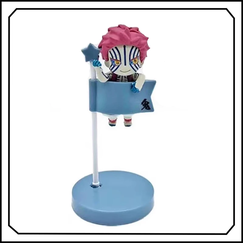 

Demon Slayer Gashapon Akaza Kamado Nezuko Anime Figures Cute Q Version Cake Flag Desktop Ornament