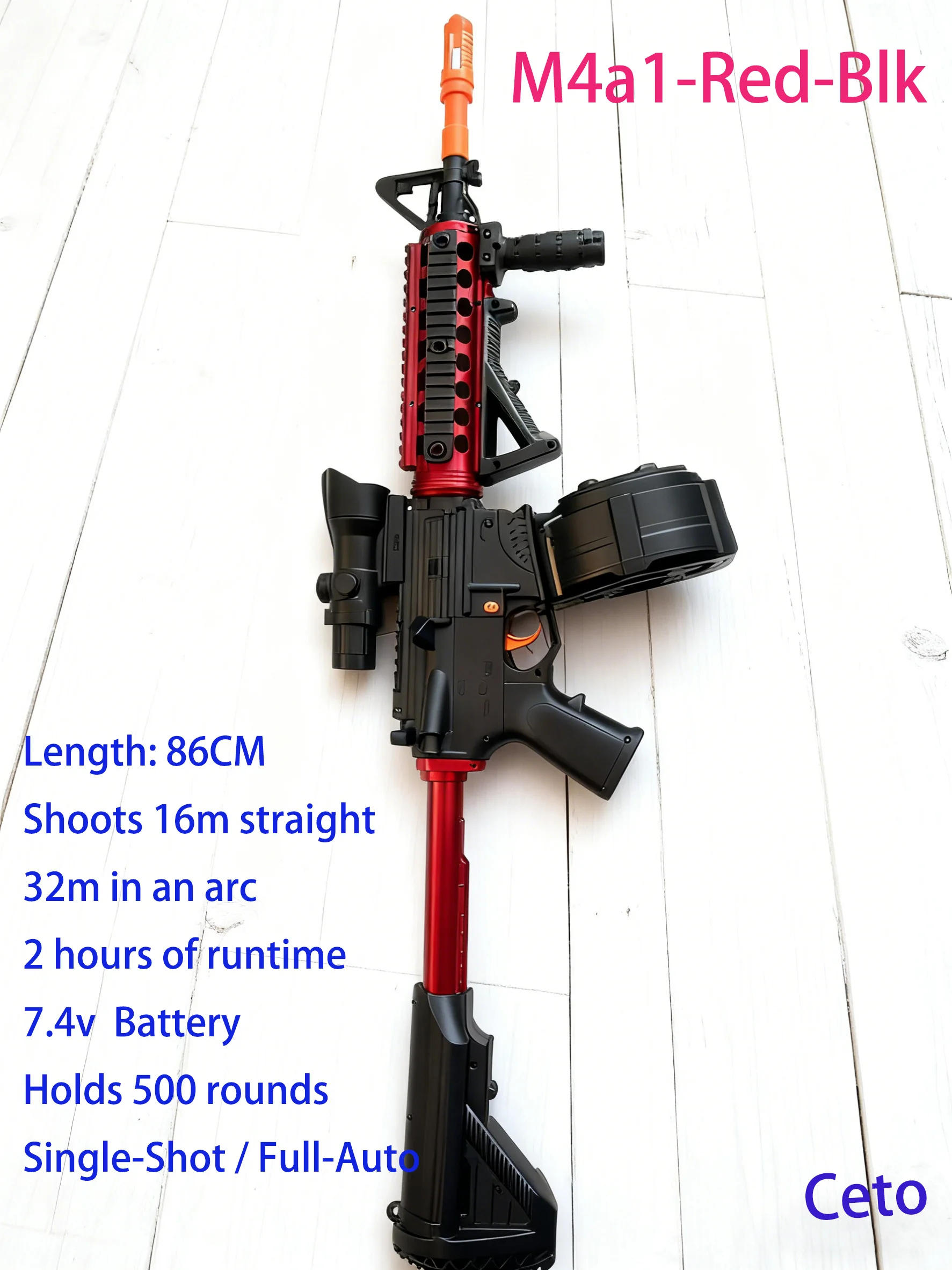 Outdoor M41A Gel Ball Blaster Toy for Birthday Gift | Parent-Child Bonding & Family Team Games, High Performance for Backyard Fu