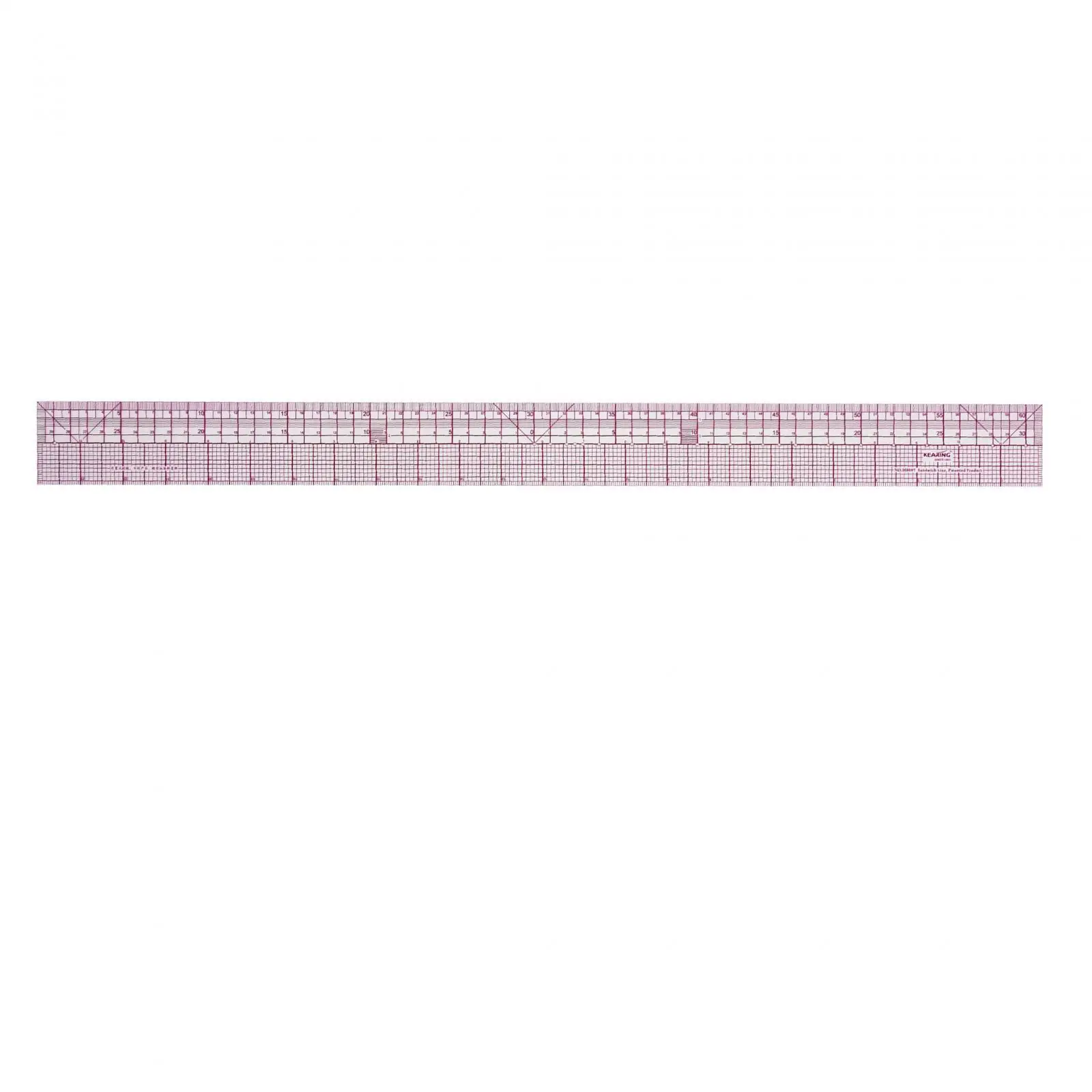 Transparent Measuring Ruler 24 Inch Acrylic Sewing Ruler for Quilting Dressmaker Piecing Patching Grading Accurate Marking