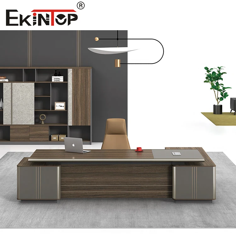 Work Table Office Wooden Computer Table Desk Modern Office Desk Furniture Director L-shaped Table Boss Executive Office Desk