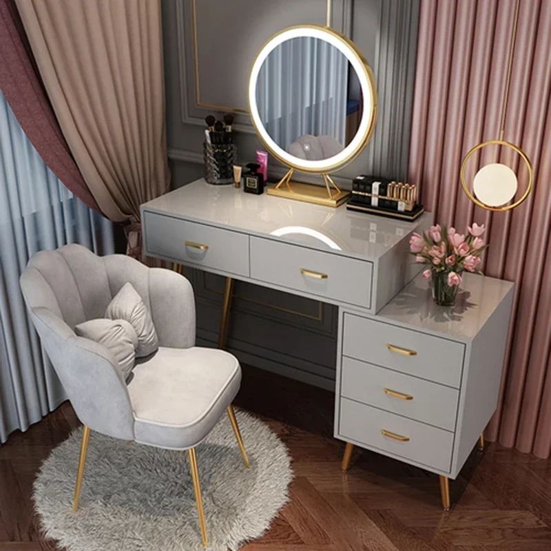 Dressing Table Drawer Makeup Toilet Box Container Classic Nordic Dressing Table Cabinets Penteadeira Home Furniture Living Room