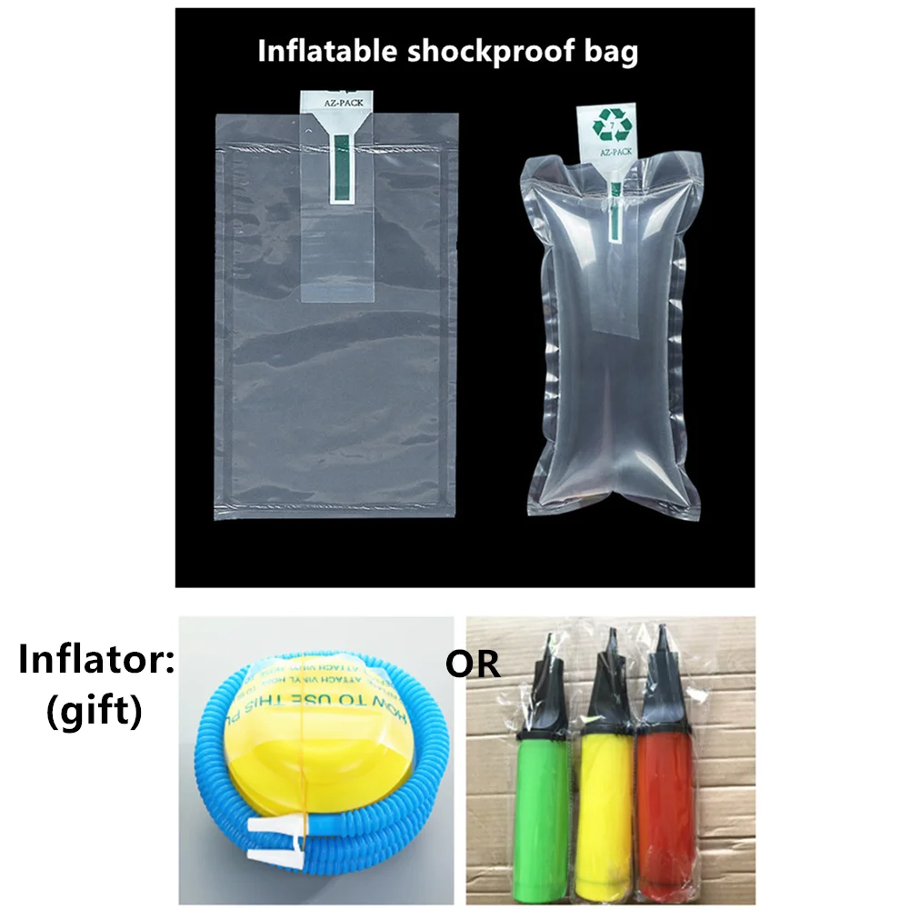 

100pcs 10x15cm Small Inflatable Air Buffer Plastic Bags in Packaging - Clear Cushion Blocking Buffer Pouches + Air Pump Inflator