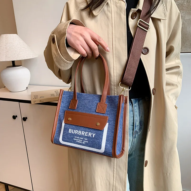 

Зимняя холщовая сумка-тоут, просторный кошелек на плечо для женщин, универсальная пригородная сумка, модная сумка, большая вместительная сумка через плечо ​