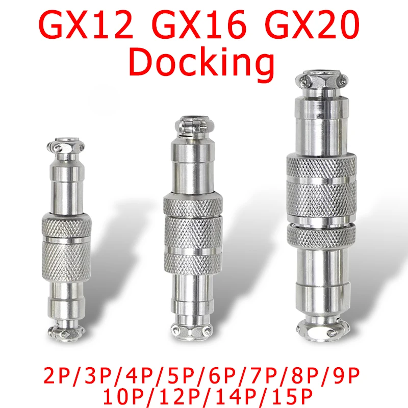 5/20/100 Sets GX16 12 20 Butt Wire Connector 2/3/4/5/6/7/8/9/10 Pin Male & Female Aviation Socket Plug Wire Docking Connectors