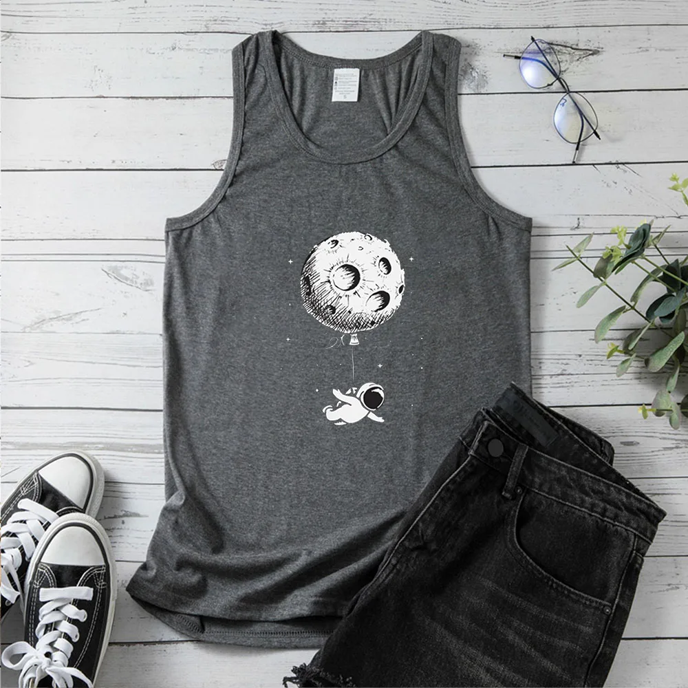 Seeyoushy planet print sommer neue frauen tank top lässig urlaub damen top y2k ästhetische kleidung harajuku hürde weste