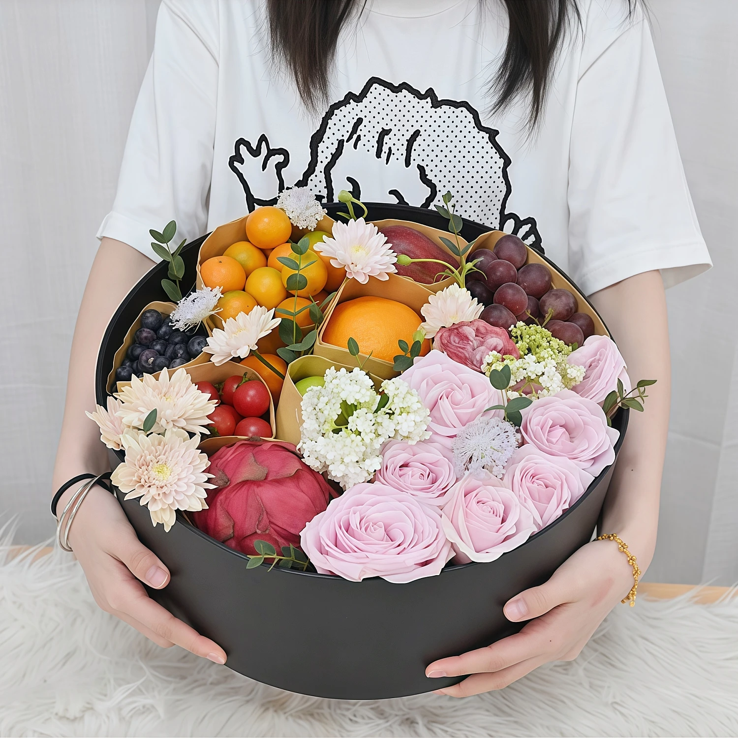 1 Uds caja de regalo cumpleaños boda caja de regalo de fiesta de Navidad caja de fruta de flor, caja de regalo artesanal DIY para mamá esposa suministros de tienda de flores