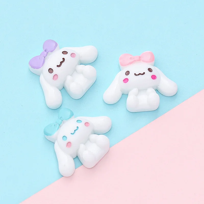 5pcs cartoon cinnamoroll sanrio flatback resin charms crafts embellishments diy cabochons decoration accessories