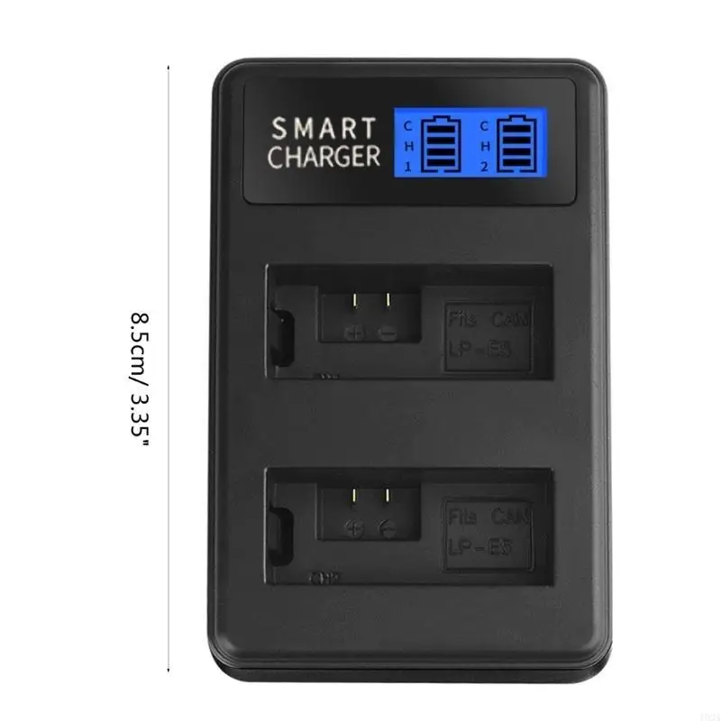 LP-E5 Dual LCD USB Battery for EOS XS ، T1I ، XSI ، 1000D Camera مدعومًا للسفر 193A