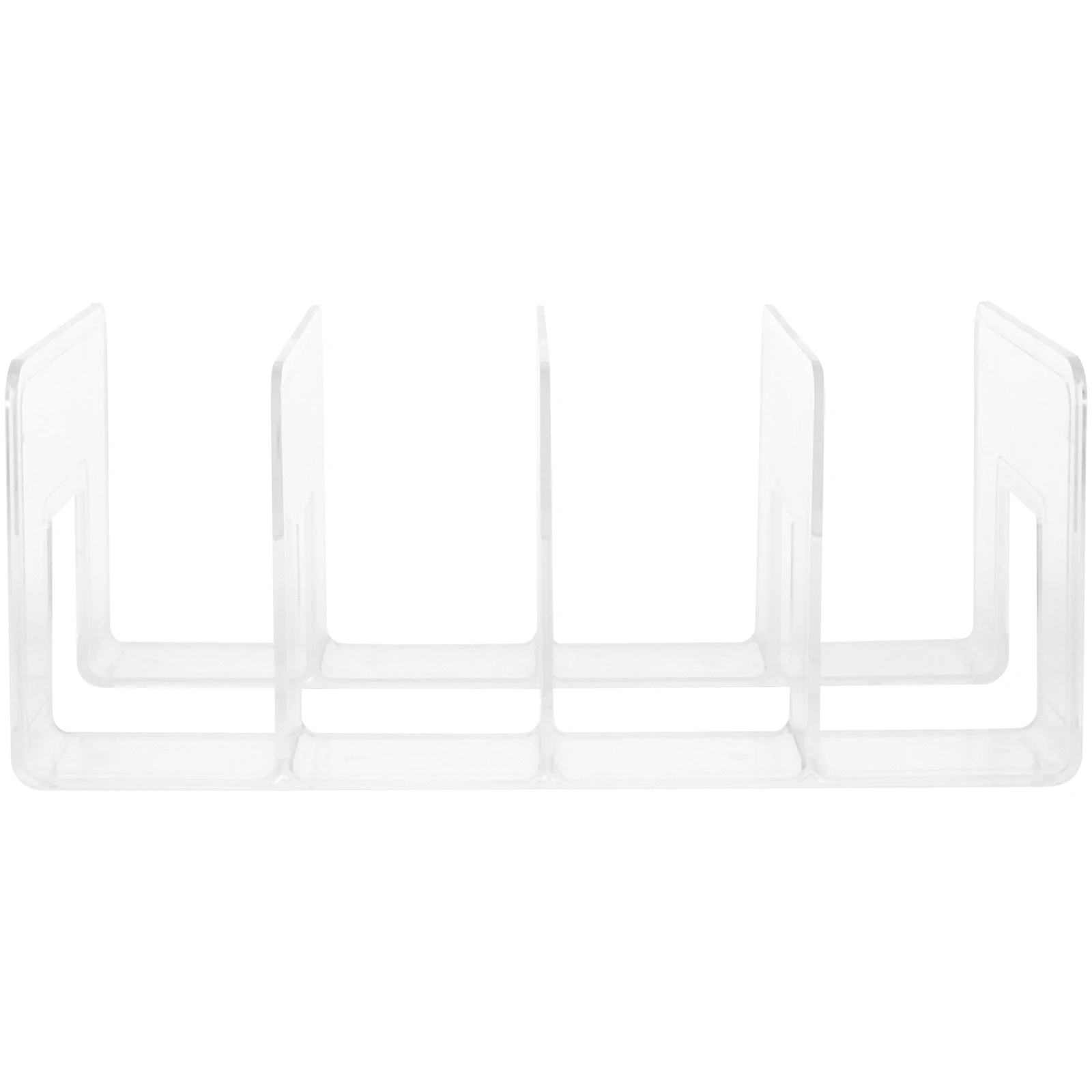 

Thick Acrylic Transparent Bookend Organizer Desktop Divider Bookshelf Accessories for Study Office Library Files