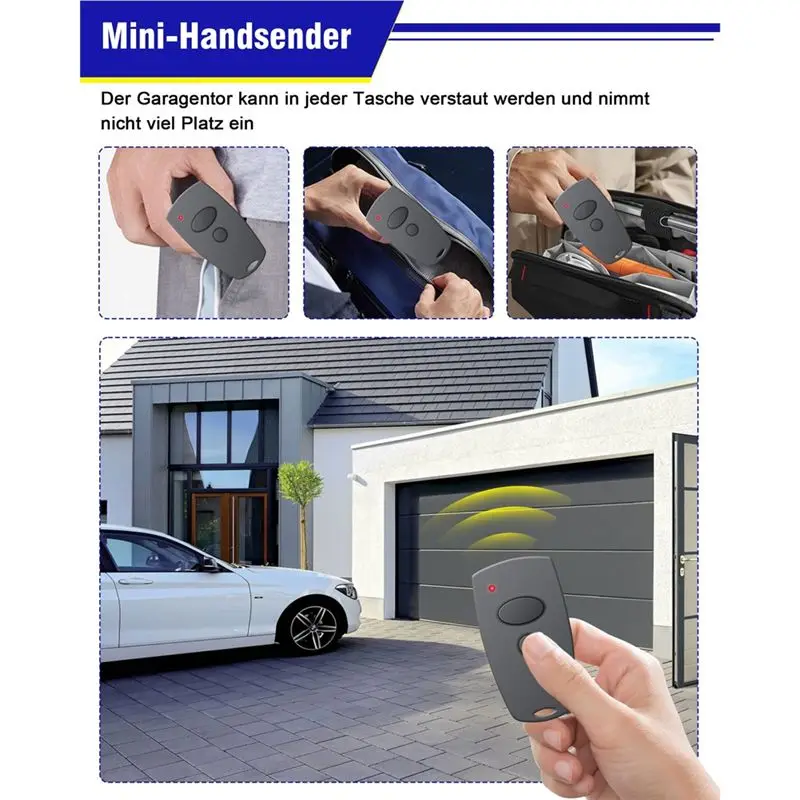 M01K 868Mhz Handheld Transmitter Remote Control For Marantec Digital 302,304 382,384 Roll Code,2 Channels Garage Door