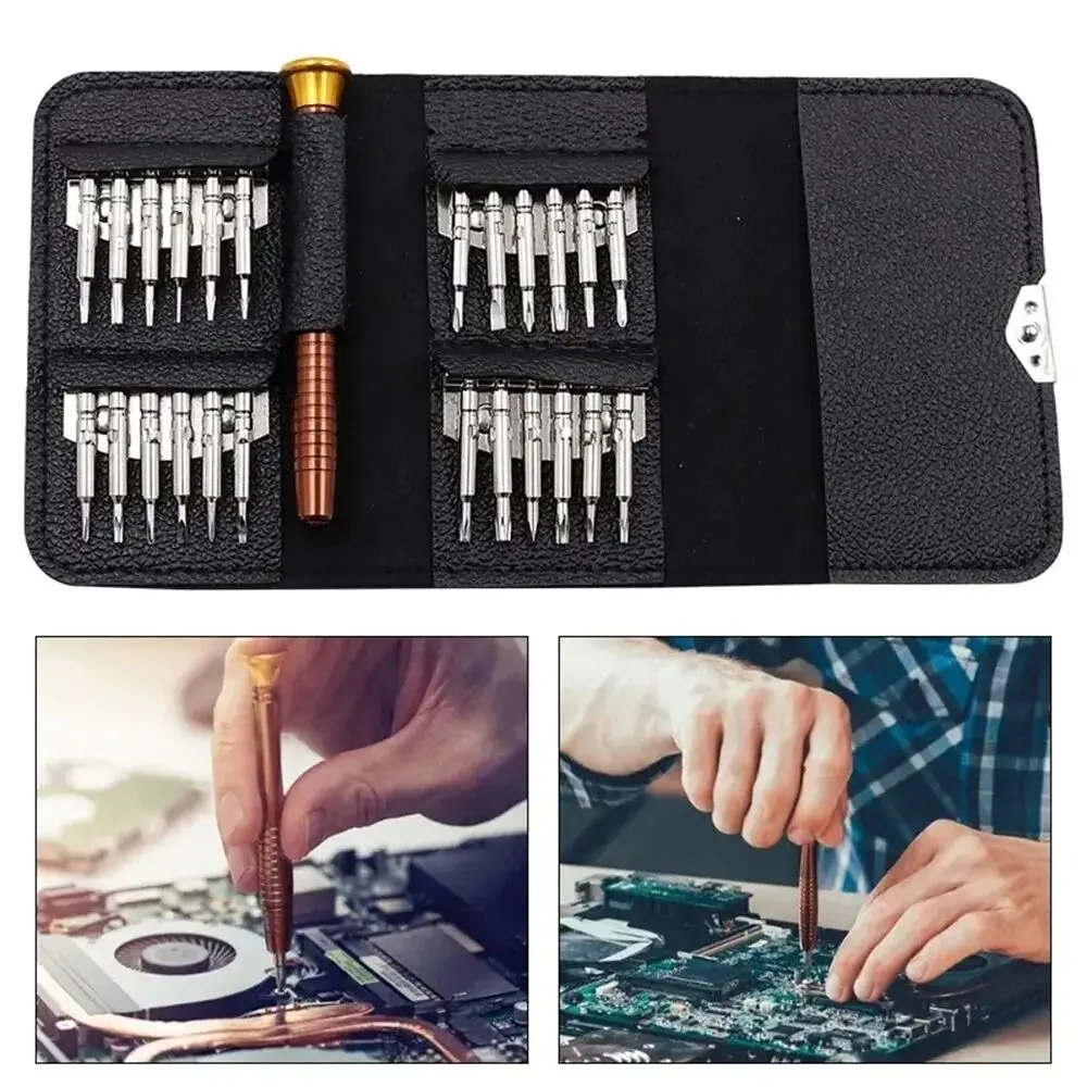 25 In 1 Screwdriver Set Electronic Screwdriver Repair Tools Kit Portable Pocket Tools for Camera Watch Tablet PC Repair