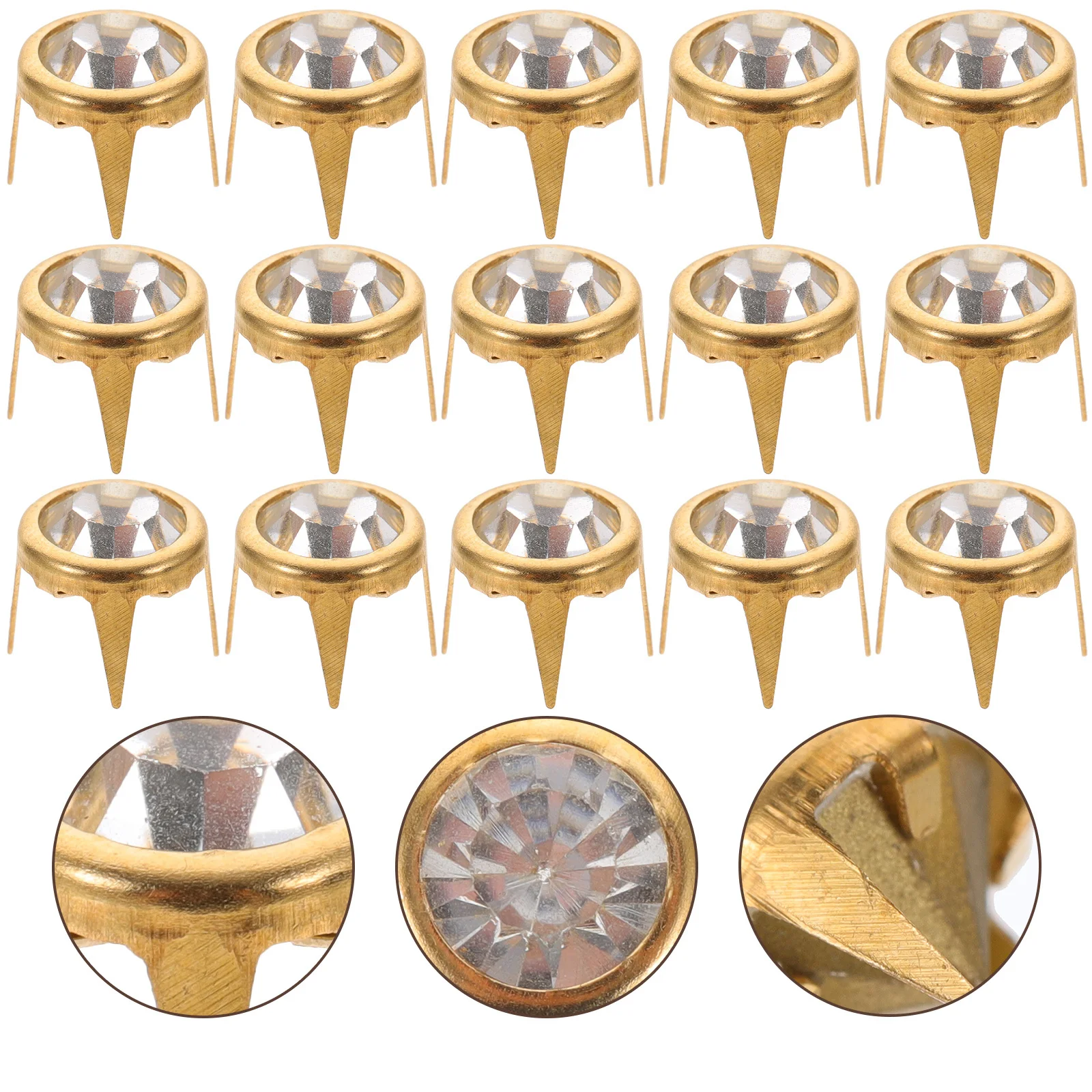 

100pcs Rhinestone Decorative Rivets For Diy Bag Shoes Jacket Craft Punk Style Clothing Accessories Rivet Kit