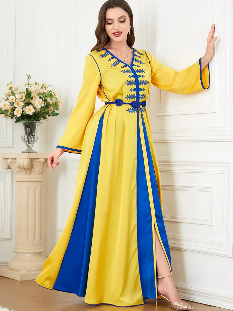 Dubai Arab Muslim Dress Abayas for Women 2 Piece Set Musulman Caftan Marocain Ramadan Abaya Kaftan Vestidos Dubai Jalabiya Suit